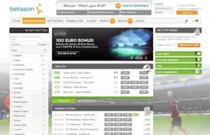 betsson sportsbook screenshot